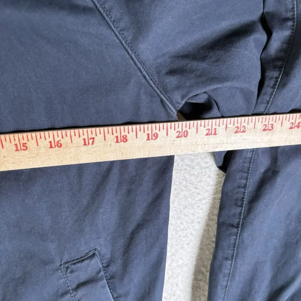 Vintage Old Navy Bomber Jacket Mens Small Blue Varsity Mesh Lined Band Collar